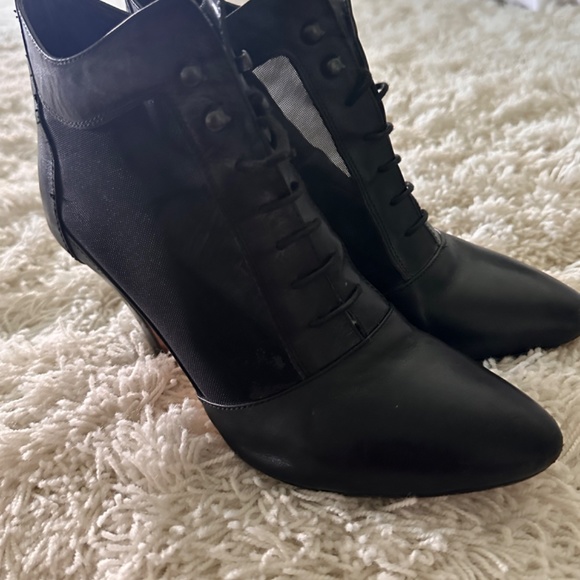 Loeffler Randall Lace Up Mesh Ankle Boot - Size 7 - Picture 2 of 14